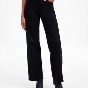 Madewell The Perfect Vintage Wide-leg Jean Black Rinse Wash